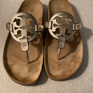 Tory Burch Miller Cloud Spark Gold sz 8